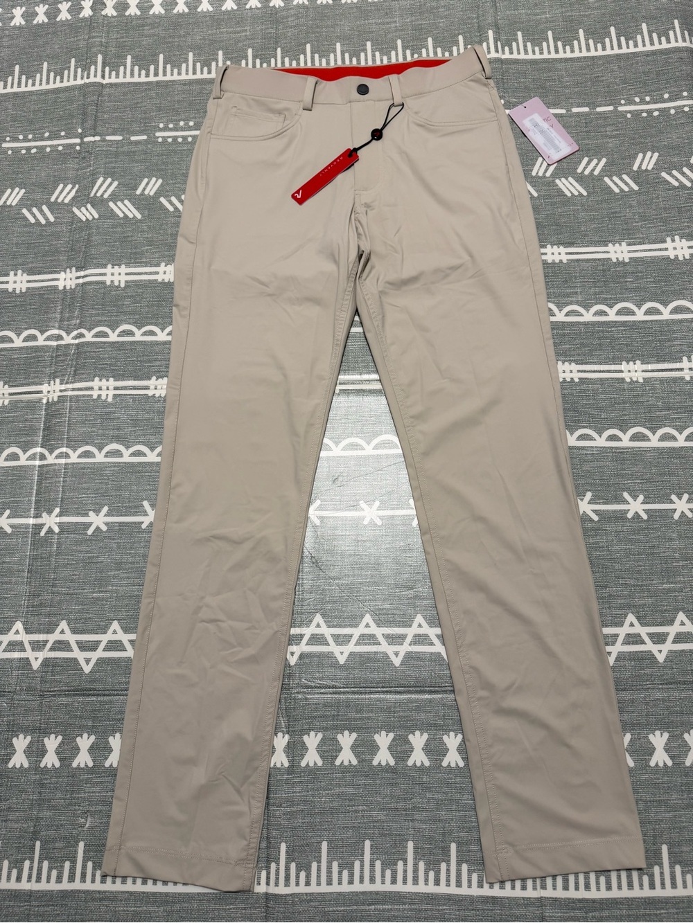 Redvanly Kent Pull-On Pants in Stone